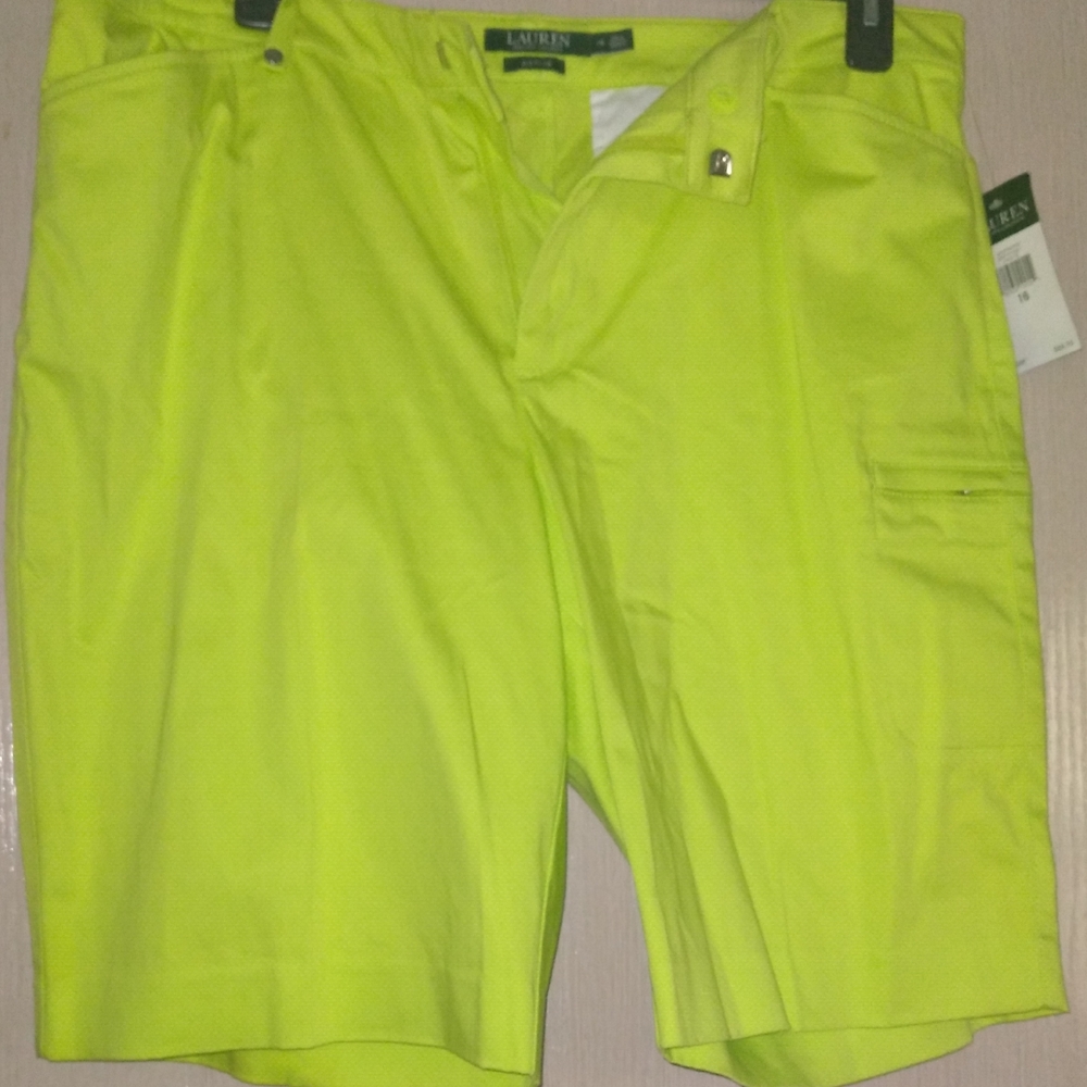 Lauren Ralph Lauren Neon Green  Shorts